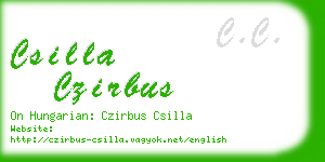 csilla czirbus business card